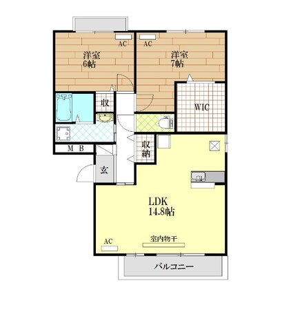 セレーノ壱番館の物件間取画像